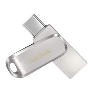 SanDisk Ultra Dual Drive Luxe USB_c Type-C 128GB, OTG, Upto 400MB/S, Pendrive, Silver, 5Y Warranty (SDDDC4-128G-I35)
