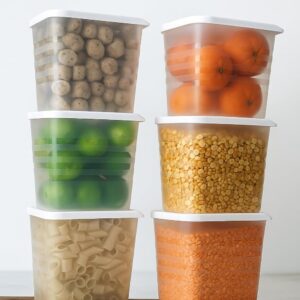 Fridge Storage Containers (Pack of 6) – Fridge Organiser Storage Boxes for Kitchen home, Freezer & Refrigerator – Fridge Containers for Storage 1200 ml