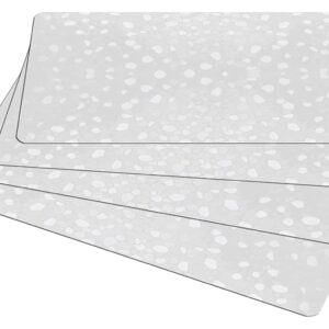 Kuber Industries PVC Stone Print Fridge Mat Set of 4|Water Proof Refrigerator Drawer Mat|Reusable & Washable|Multipurpose Abstract Mat for Kitchen (Transparent)