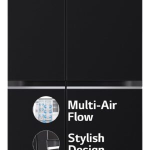 LG 655 L Frost Free Smart Inverter Double Door Side by Side Refrigerator (GL-B257HWBY, Western Black, Express Freezing | Multi Air-Flow)