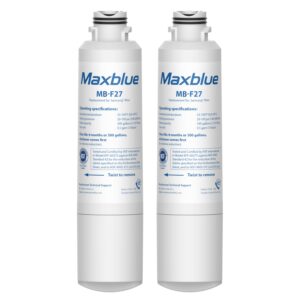 Maxblue NSF 53&42 Certified DA29-00020B Refrigerator Water Filter, Replacement for Samsung HAF-CIN/EXP, DA29-00020A/B, DA97-08006A, RF28HMEDBSR, RF4287HARS, RF263TEAESG, RH22H9010SR, Pack of 2