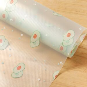 ESPERO Fridge Mats, Kitchen Mat EVA Food Grade Multipurpose Washable Anti Slip Mat/Sheet for Fridge, Shelf Liners for Kitchen Shelves, Table, Kitchen Drawer mat – 300 x 45 cm (Avocado)