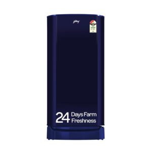 Godrej 183 L 3 Star | Farm Fresh Crisper Technology | Turbo Cooling Technology | Wide Shelf | Jumbo Vegetable Tray | Wired Shelves Direct Cool Single Door Refrigerator (RD R190C WRF NY BL, Navy Blue)