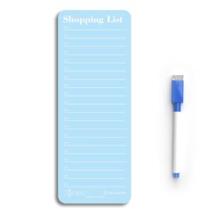 Grocery Shopping List Fridge Magnet with Marker|Smart Planning & Shopping for Family, Working Professionals|Personal Organisers,to Do List|Size 9×24 cms Acrylic Board |Blueberry Color| R