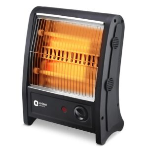 Orient Electric Quartz Room Heater | 800 W Low Power Consumption | Tip-over Protection | 2 Heating Rods for Quick Heating | Cool Touch Body | 1 Year Warranty, Black