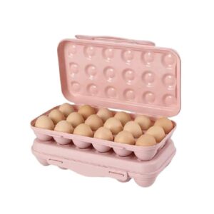 Plastic Refrigerator Egg Trays | Stackable Egg Storage Containers with 18 Grooves | Durable & Space-Saving Egg Box for Fridge, Kitchen, Restaurant & Home Use