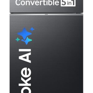 Samsung 396 L, 3 Star, Convertible 5-in-1, Digital Inverter, Frost Free Double Door, Bespoke AI WiFi Enabled Refrigerator (RT41DG6A4DB1HL, Black Matte/Black DOI)